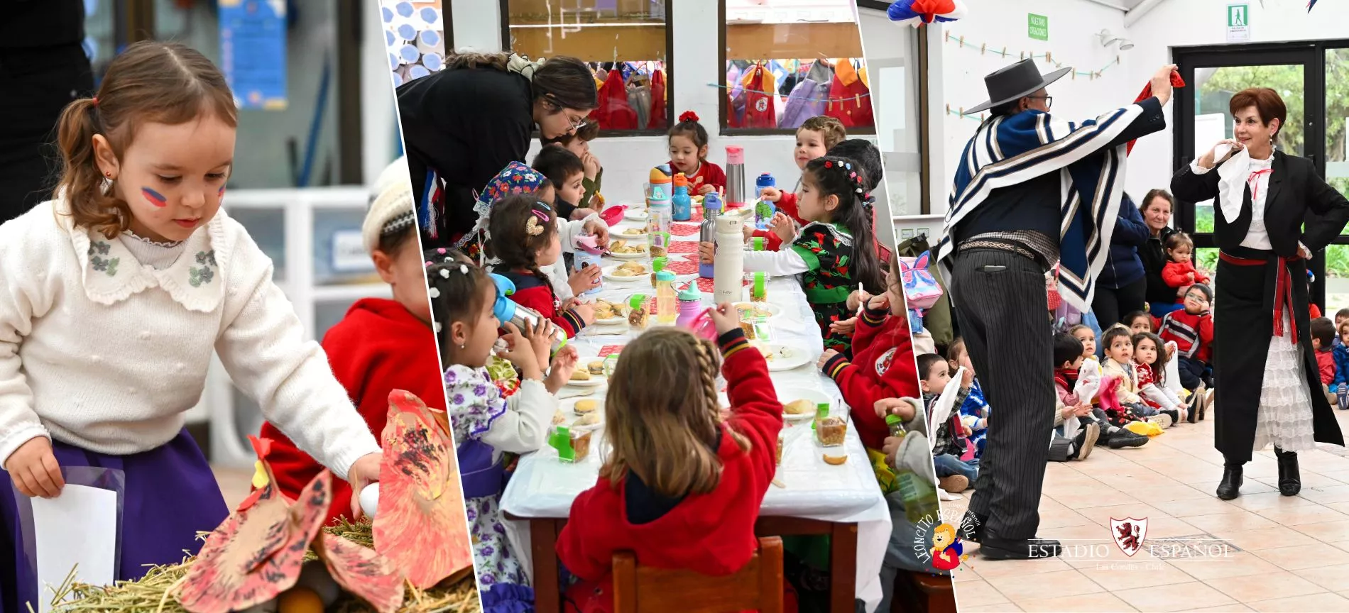 Juegos típicos, sabores chilenos, música y actividades educativas fueron protagonistas de una entretenida mañana para los alumnos del Jardín Infantil Leoncito Español.