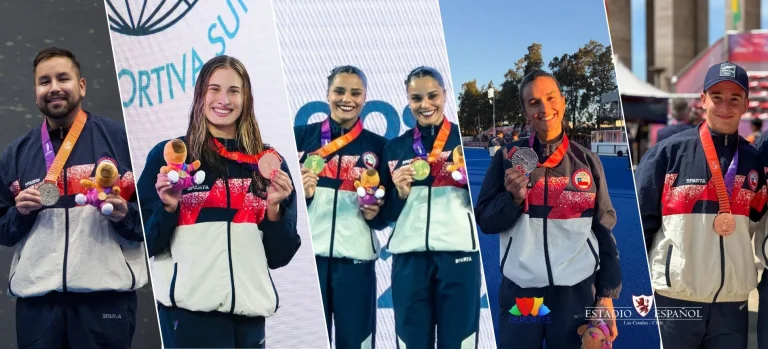 Los representantes de nuestra institución sumaron medallas para Chile, destacando en natación artística, natación, hockey césped y pelota vasca.